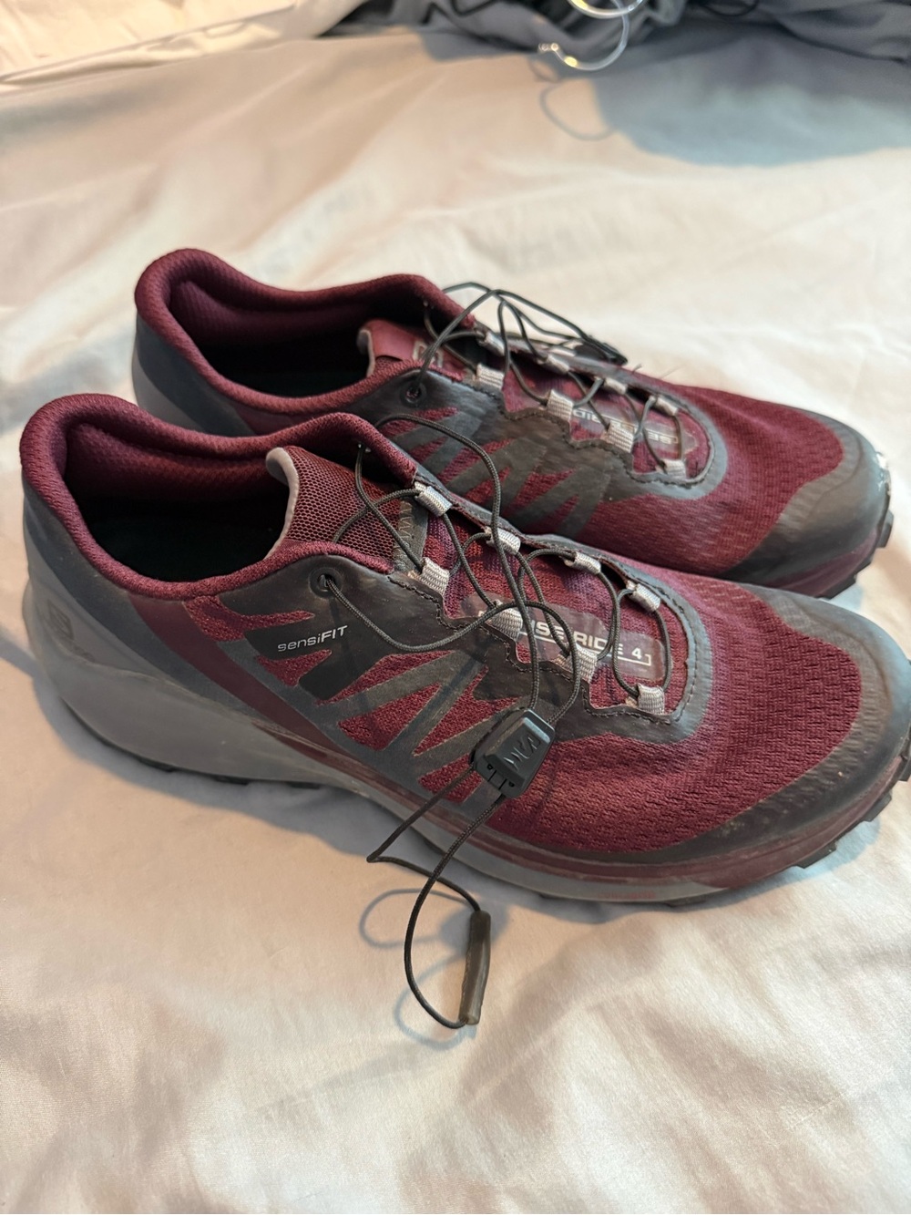 Salomon Women's Maroon and Gray Trail Running Shoes